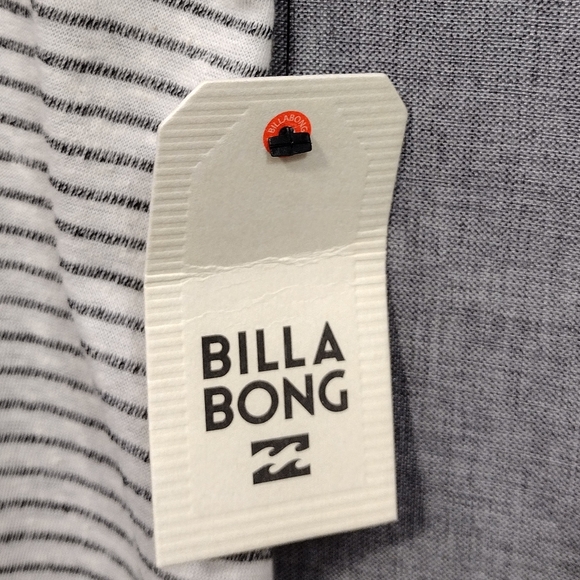 NWT Billabong By and By Cream Striped Swing Dress Women's XS Casual Retro Beach - Picture 9 of 11